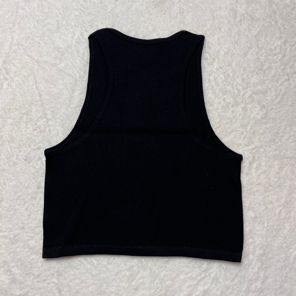 Outspoken Clothing Co. High Neck Cropped Tank Black - Picture 2 of 2